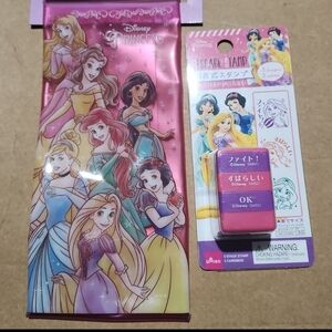 Disney Princess multi-purpose case pencil case and stamp new
